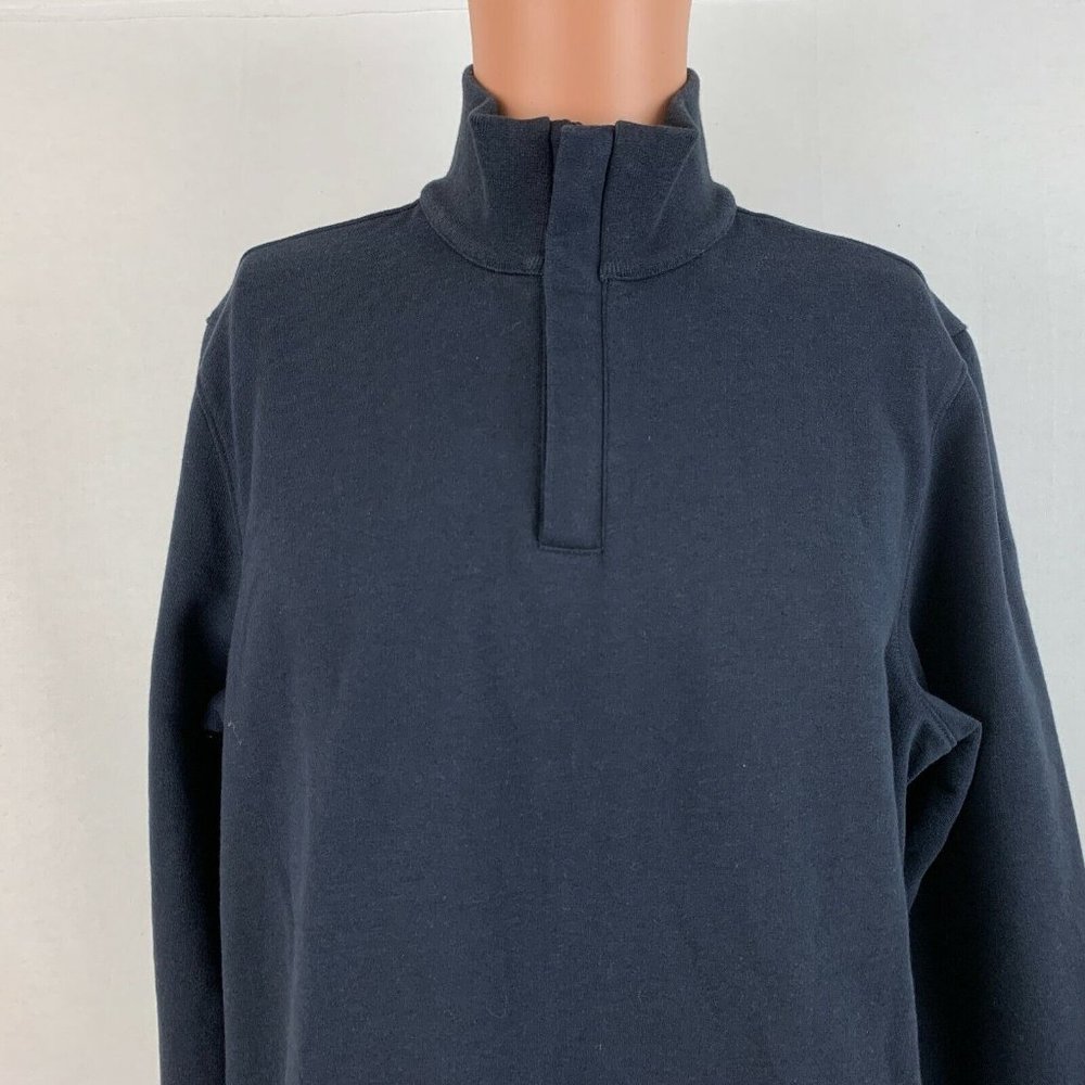 Untuckit Solid Quarter Zip Pullover Sweatshirt Na… - image 1
